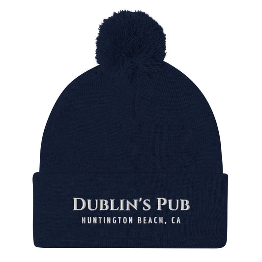 Navy Pom-Pom Beanie