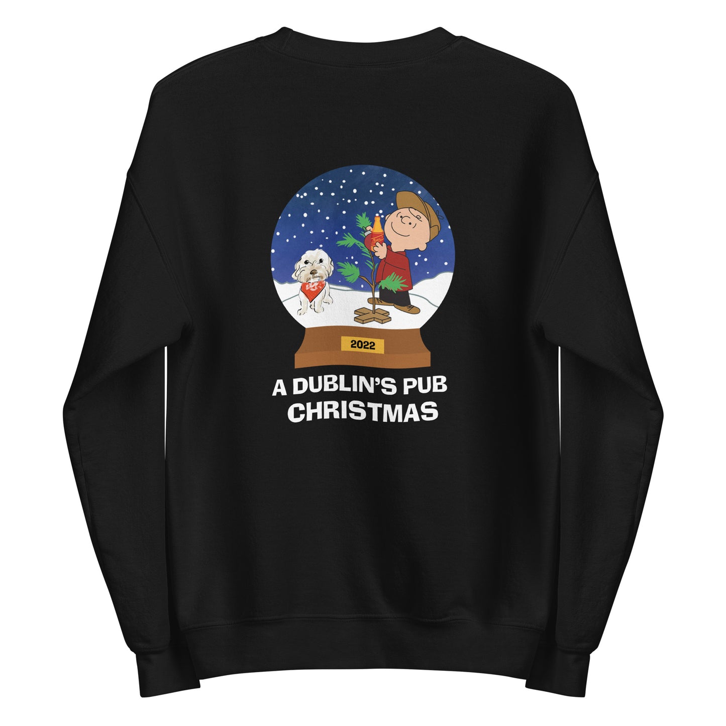 Black A Dublin's Pub Christmas Unisex Crewneck