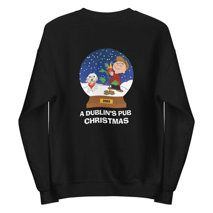 Black A Dublin's Pub Christmas Unisex Crewneck