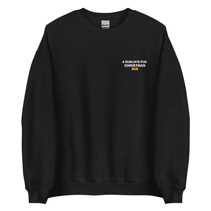 Black A Dublin's Pub Christmas Unisex Crewneck