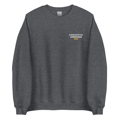 Dark Heather A Dublin's Pub Christmas Unisex Crewneck