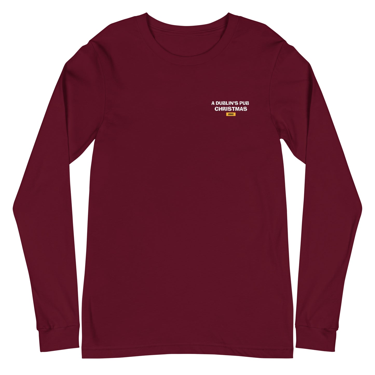 Maroon A Dublin's Pub Christmas Unisex Long Sleeve Tee