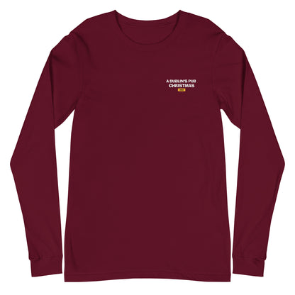 Maroon A Dublin's Pub Christmas Unisex Long Sleeve Tee