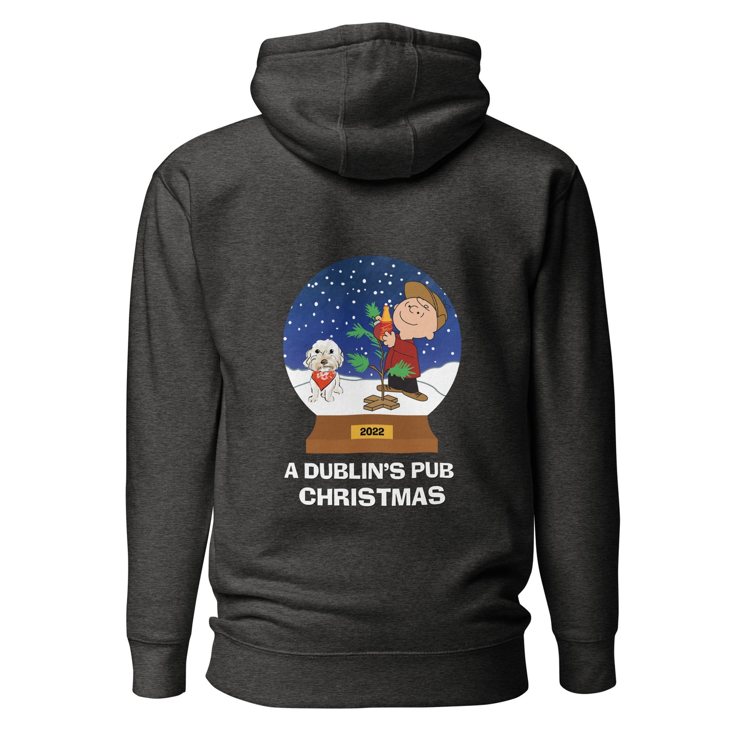 Charcoal Heather A Dublin's Pub Christmas Unisex Hoodie