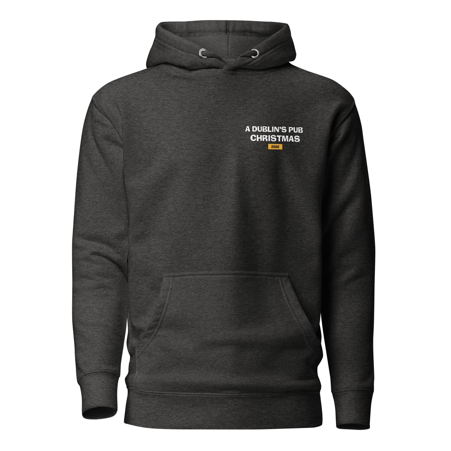 Charcoal Heather A Dublin's Pub Christmas Unisex Hoodie