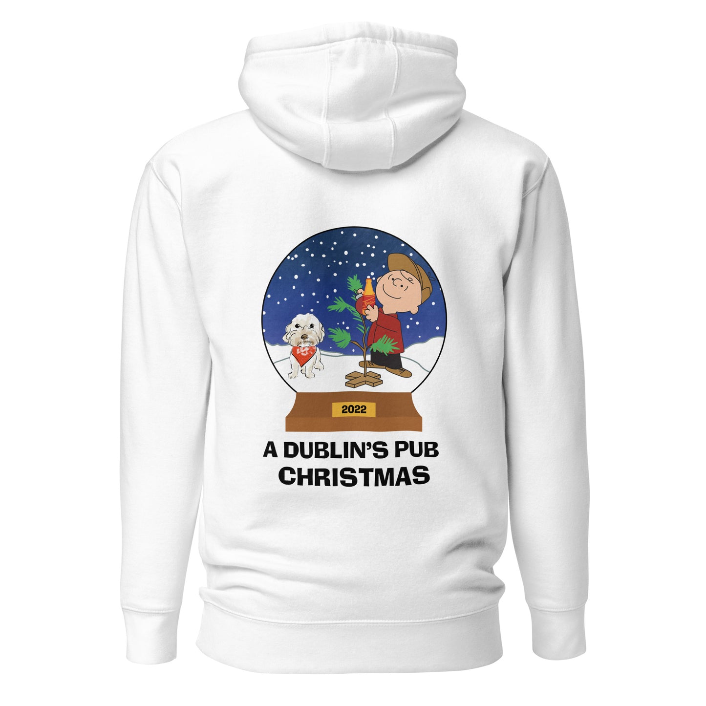 White A Dublin's Pub Christmas Unisex Hoodie