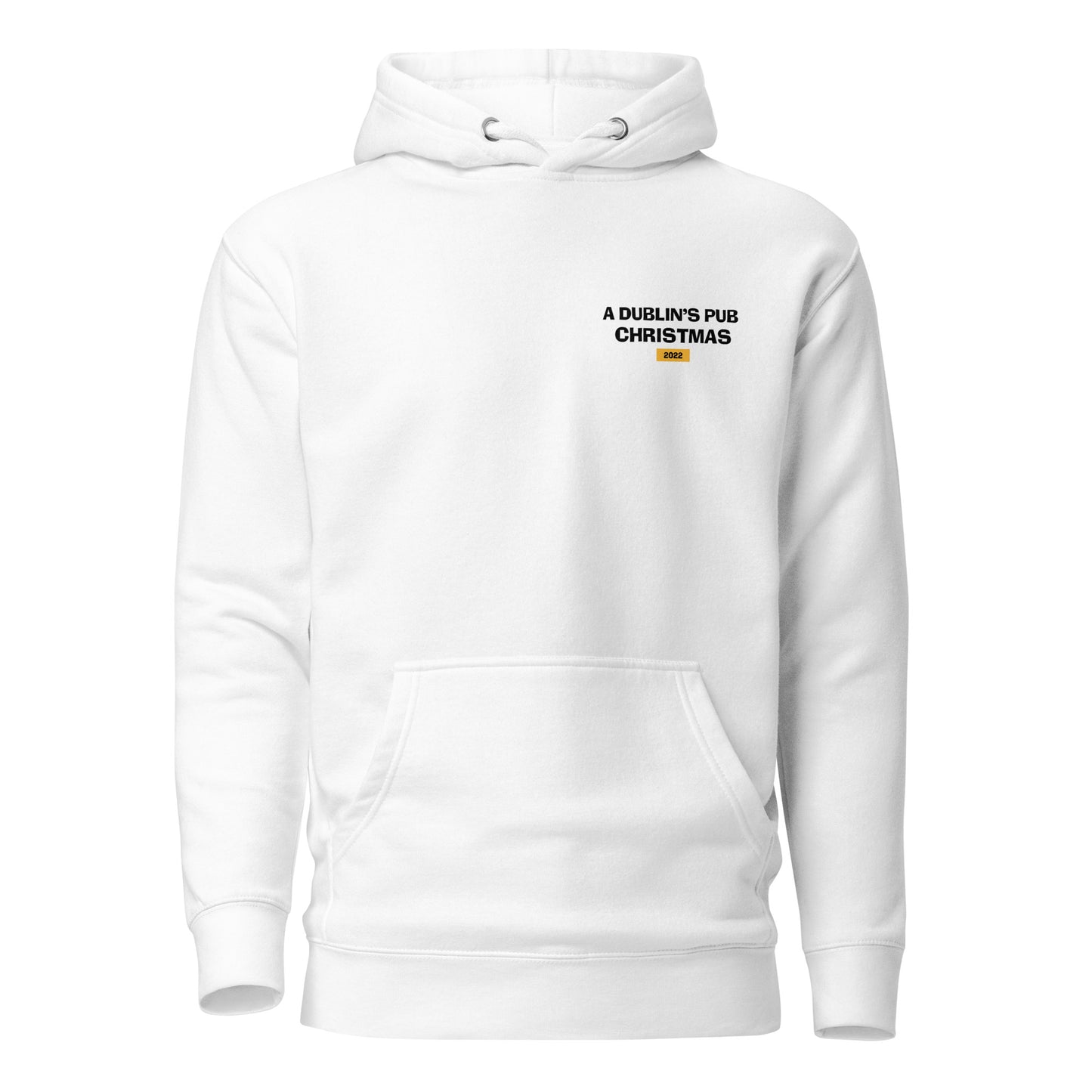 White A Dublin's Pub Christmas Unisex Hoodie